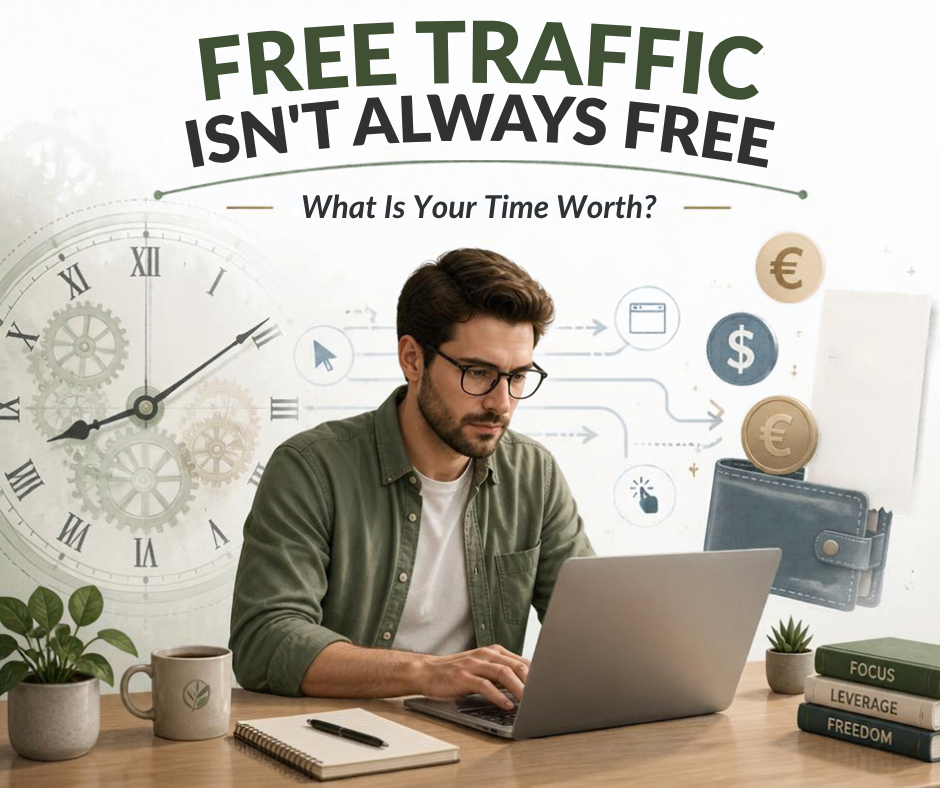 Free traffic sources for affiliate marketing and the cost of time